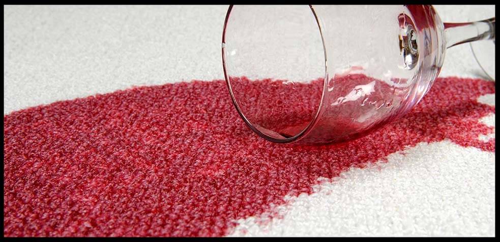 manchas de vino en alfombras